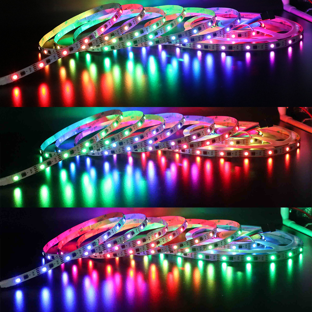 Breakpoint-continue GS8208 DC12V 150LEDs LED Lights, Individually Addressable Dream Color Chasing Flexible LED Strips, 5m/16.4ft